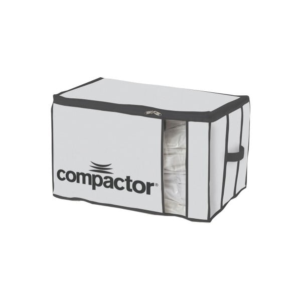Bela tekstilna škatla za shranjevanje Compactor Brand XXL Grande