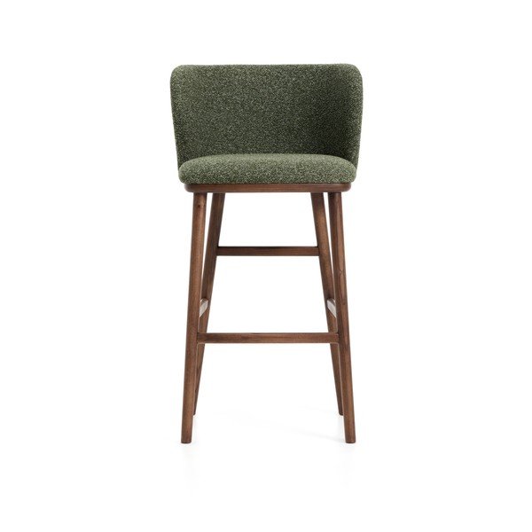 Temno zelen oblazinjen barski stol (višina sedeža 75 cm) Ciselia – Kave Home-image-3