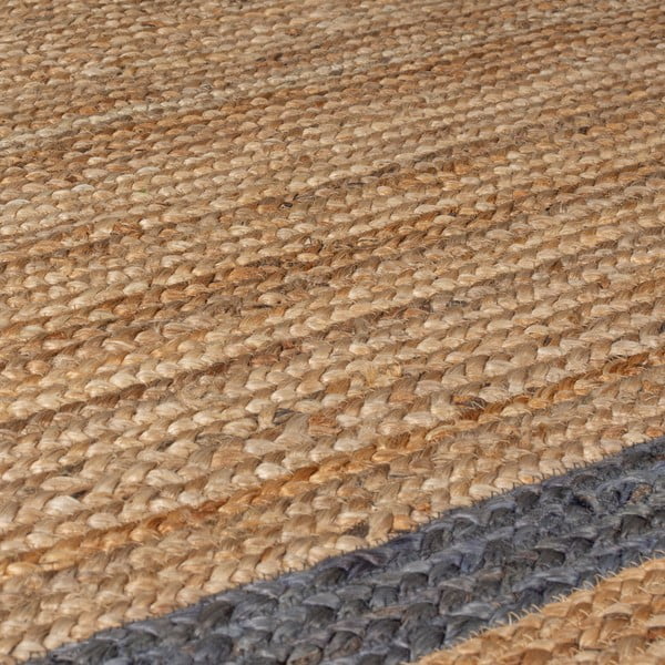 Siv/naraven ročno tkan tekač iz jute 80x230 cm Grace Grey – Flair Rugs-image-2