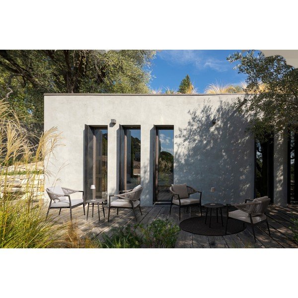 Kaki zeleno-sivorjava aluminijasta vrtna garnitura za 2 osebi Millor – Bizzotto-image-1