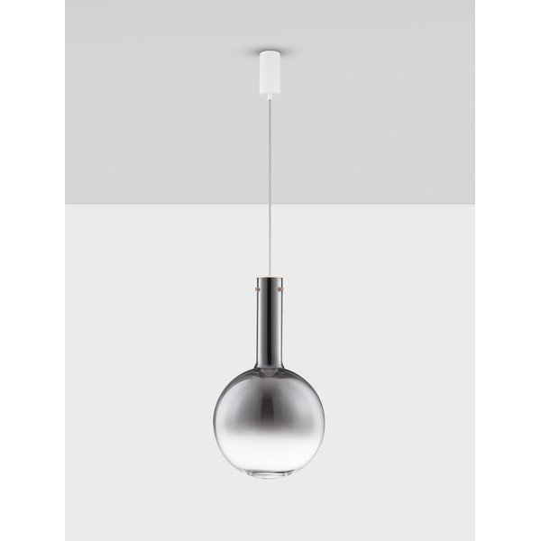 Siva steklena LED zatemnitvena viseča svetilka ø 30 cm Nostos – Nova Luce-image-2