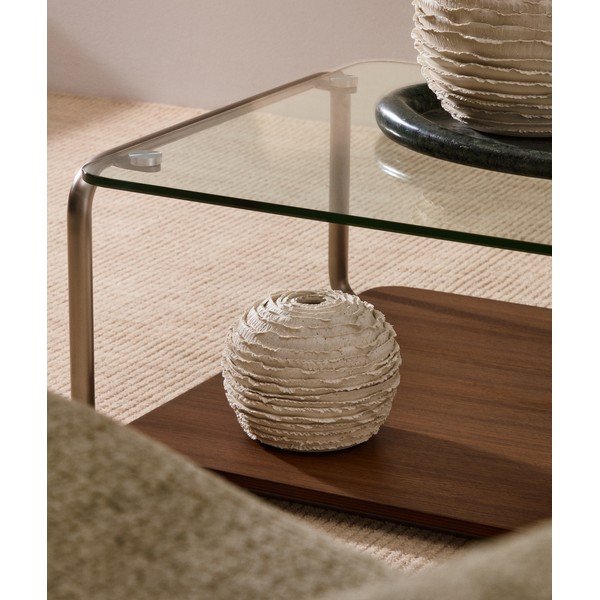 Kremno bela keramična ročno izdelana vaza (višina 15,5 cm) Evania – Kave Home-image-1