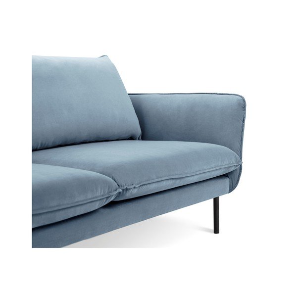 Svetlo moder žameten kavč Cosmopolitan Design Vienna, 230 cm-image-3