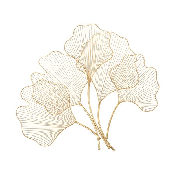 Mauro Ferretti Glam Leaf stensko okrasje v zlati barvi, 69 x 62 cm