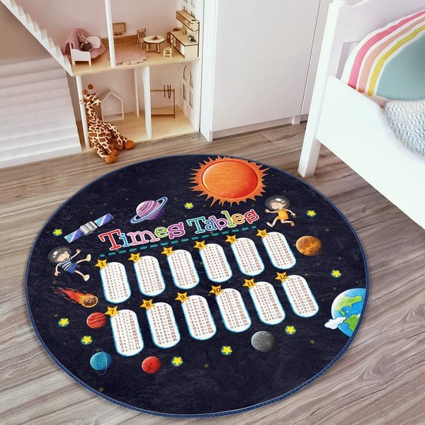 Črna otroška preproga ø 80 cm Comfort – Mila Home-image-3