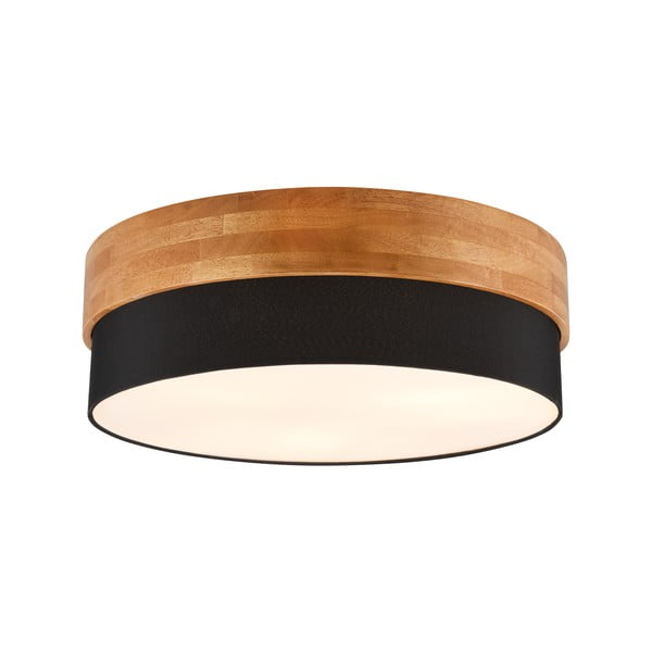 Svetilka s tekstilnim senčilom v črni in naravni barvi Seasons – Trio-image-1