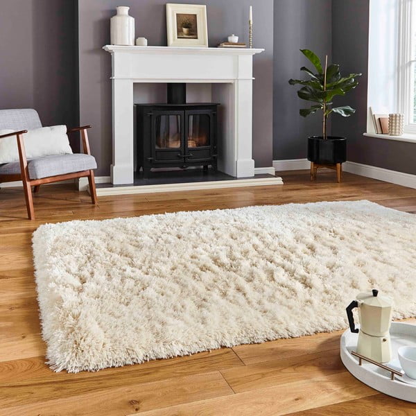 Kremno bela ročno tkana preproga 60x120 cm Polar – Think Rugs-image-1