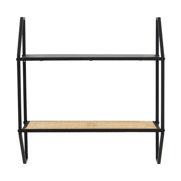 Črna/v naravni barvi večnivojska kovinska polica 61 cm Depok – Premier Housewares-image-4