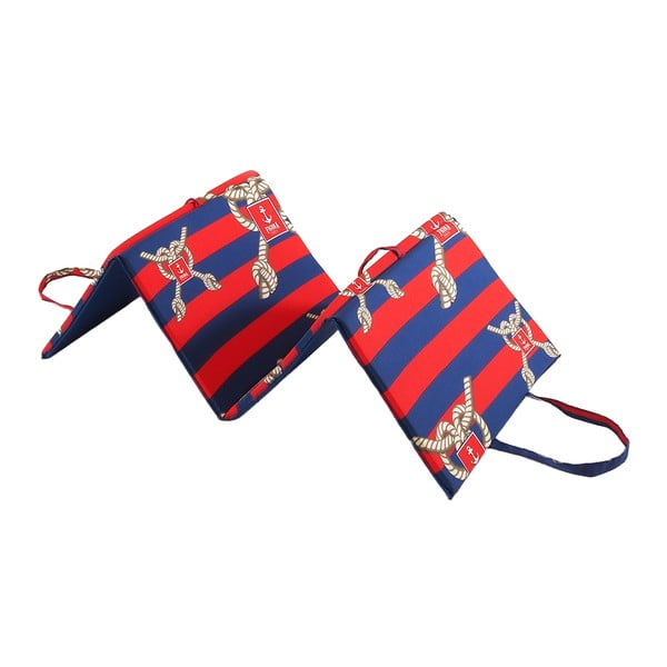 Rdeče-modra vrtna sedežna blazina za ležalnik 49x137 cm   Ship Rope – B.E.S.