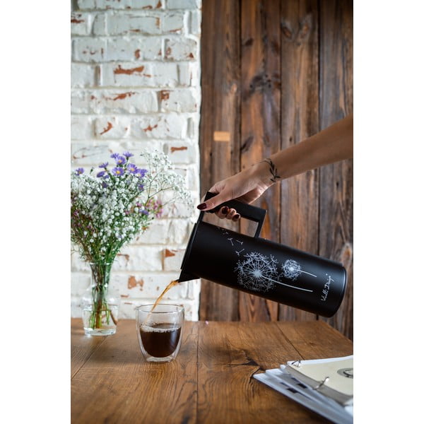 Črna termoska 1 l Corto – Vialli Design-image-3