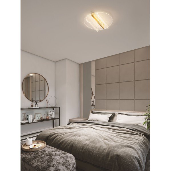 Aluminijasta LED zatemnitvena stropna svetilka v zlati barvi 55x45 cm Valentin – Nova Luce-image-2