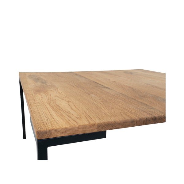 Črna kavna mizica z vrhom iz hrastovega lesa House Nordic Lugano-image-2