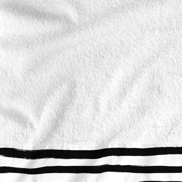 Komplet 2 bombažnih brisač Blanc Stripes-image-1