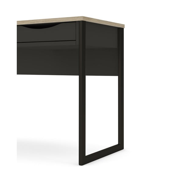 Črna pisalna miza Tvilum Function Plus, 130 x 48 cm-image-4