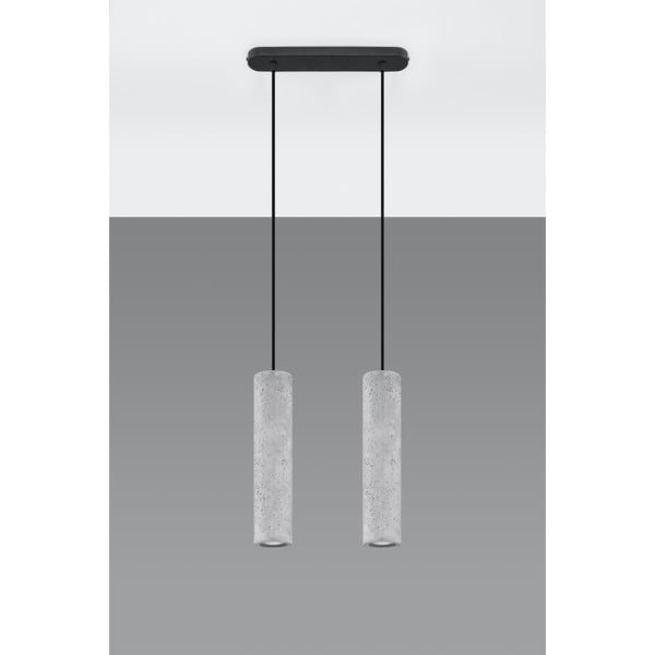 Betonska viseča svetilka Sollux Fadre, dolžina 34 cm-image-2