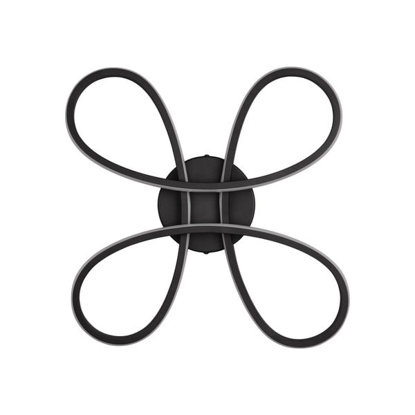 Črna LED stropna svetilka 40x40 cm Fly – Trio-image-4