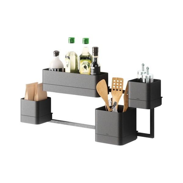 Plastični viseči cvetlični lonci za zelišča v kompletu 4 ks Cubiko – Umbra-image-4