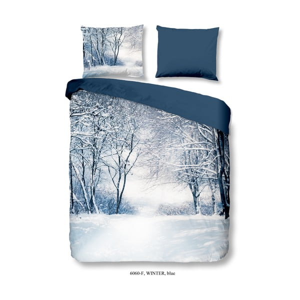 Flanelno bombažno posteljno perilo za eno osebo Dobro jutro, zima, 140 x 200 cm