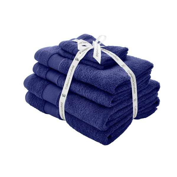 Temno modri frotirni bombažni komplet brisač 6 ks Anti-Bacterial – Catherine Lansfield
