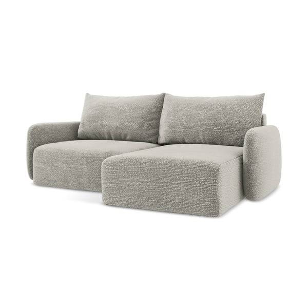 Svetlo siva raztegljiva/s prostorom za shranjevanje kotna sedežna garnitura (desni kot) Kalena – Makamii-image-1