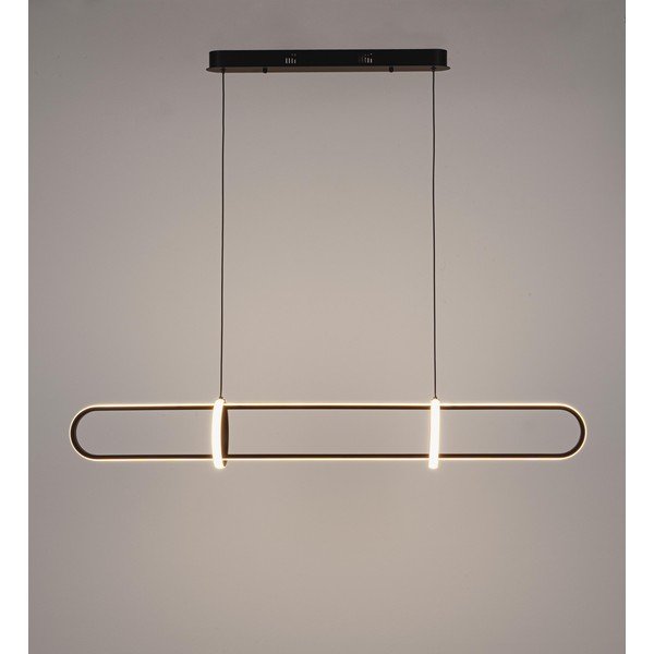 Črna kovinska LED viseča svetilka Alken – Bizzotto-image-2