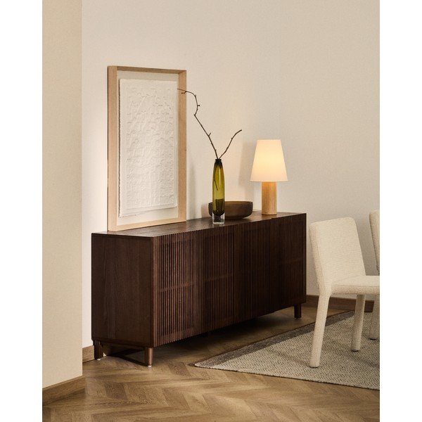 Temno rjava komoda v orehovem dekorju 181x71,5x42,5 cm Beyla – Kave Home-image-1
