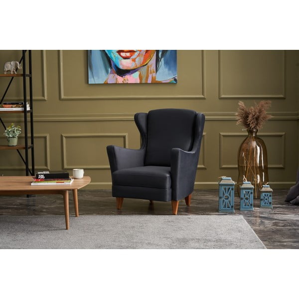 Temno siv fotelj Lola Brejer - Artie-image-4