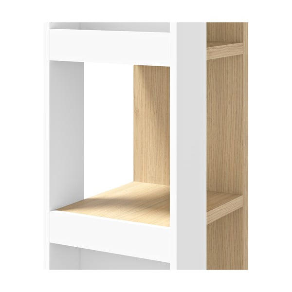 Bela knjižna omara v hrastovem dekorju 40x114 cm Ella - TemaHome-image-4