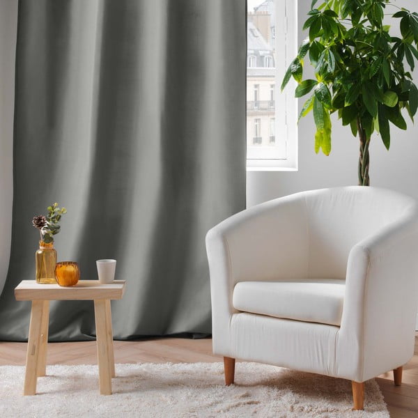 Siva izolacijska zavesa iz mikrovlaken 135x260 cm Micropolar – douceur d'intérieur-image-4