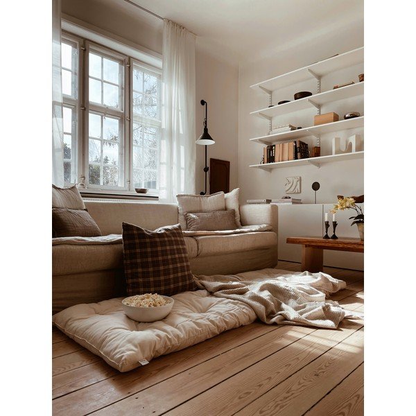 Modra futonska vzmetnica 70x190 cm Bed In A Bag Petroleum – Karup Design-image-1