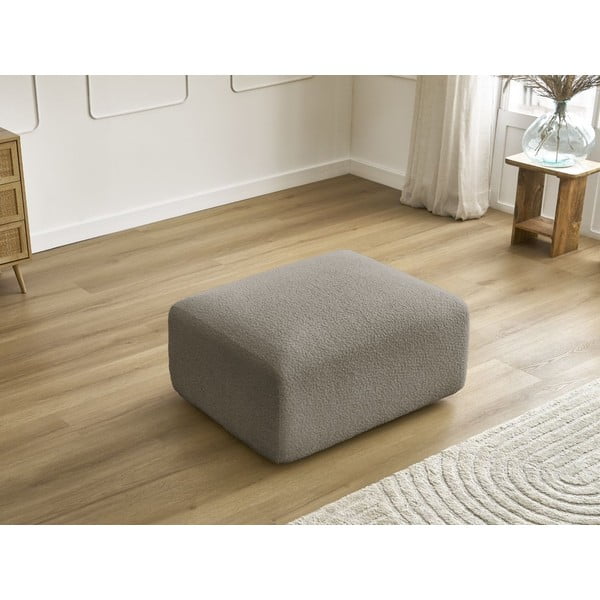 Siv/rjav tabure iz tkanine bouclé Tina – Bobochic Paris-image-4