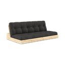 Temno siva raztegljiva sedežna garnitura 196 cm Base – Karup Design