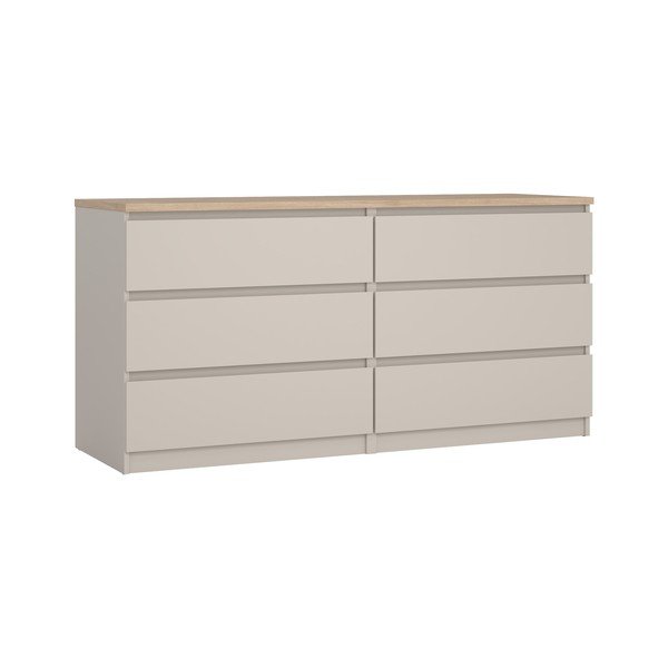 Kremno bela komoda 154x76x50 cm Naia – Tvilum