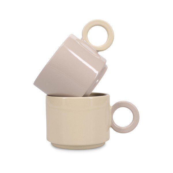 Bež skodelica iz kamenine 280 ml Lou – ONA-image-2