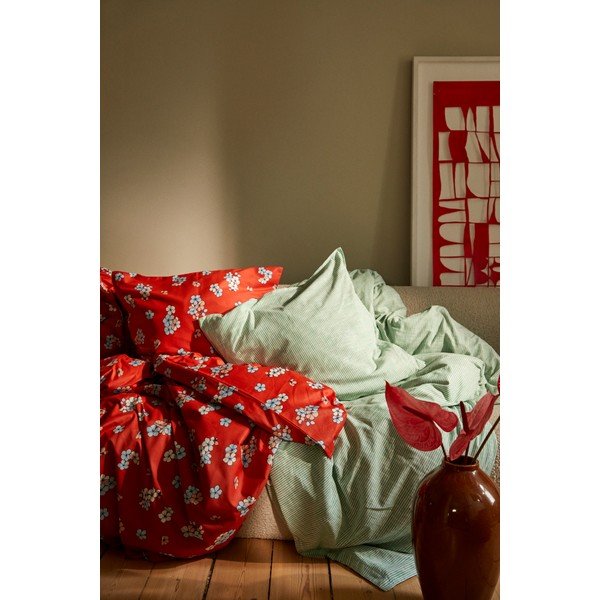 Opečnata podaljšana posteljnina za zakonsko posteljo iz bombažnega satena 200x220 cm Grand Pleasantly – JUNA-image-4