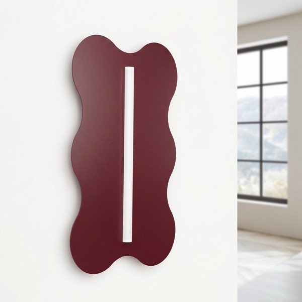 Bordo rdeča kovinska stenska svetilka KLOVER – Thoro-image-3
