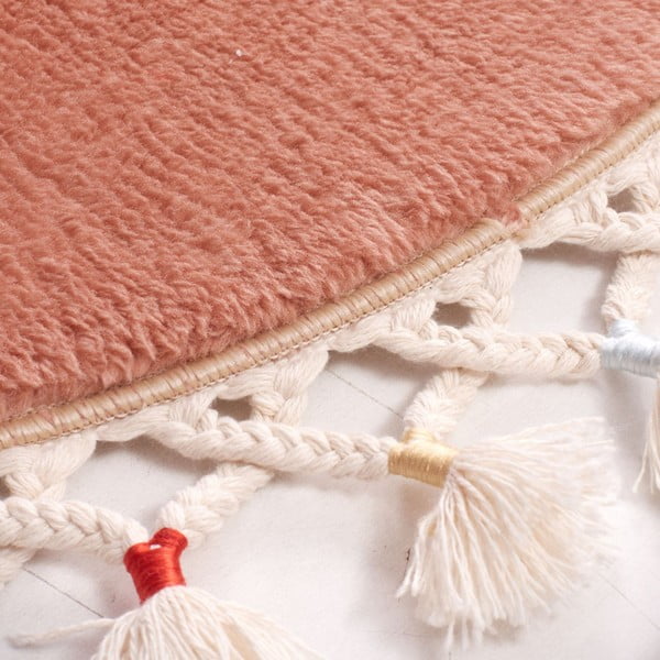 Rjava kopalniška preproga ø 80 cm Tuft – Foutastic-image-4