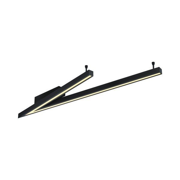 Črna LED stropna svetilka z glasovnim upravljanjem s pomočjo mobilne aplikacije s kovinskim senčilom 35x127.5 cm Cicanto – CINQUE-image-2