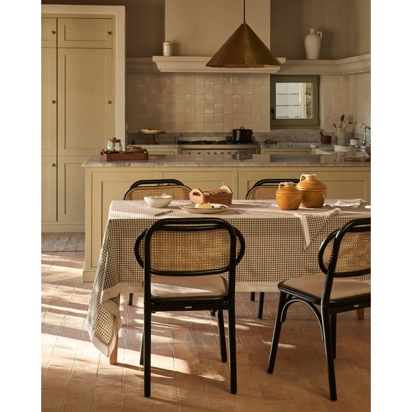 Črn/bež jedilni stol Doriane – Kave Home-image-3