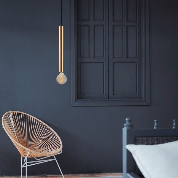 Viseča svetilka v zlati barvi s kovinskim senčilom ø 4 cm Tempo – Opviq lights-image-1