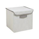 Siva tekstilna škatla za shranjevanje s pokrovom 30x30x30 cm – Mioli Decor