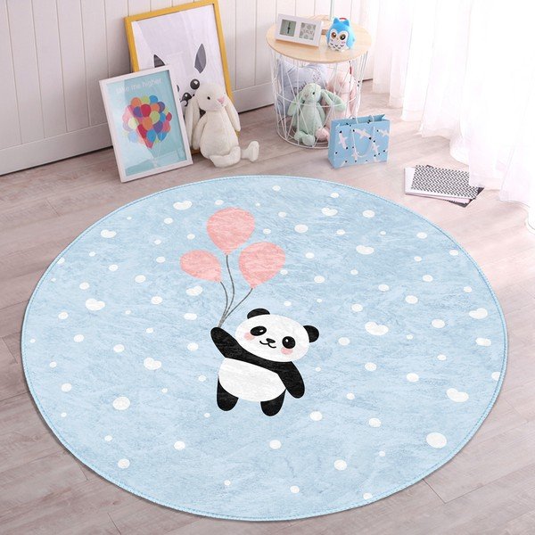 Svetlo modra otroška preproga ø 80 cm Comfort – Mila Home-image-2