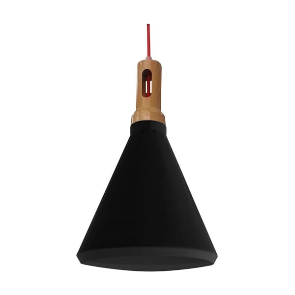 Črna viseča svetilka s kovinskim senčnikom ø 26 cm Robinson - Candellux Lighting