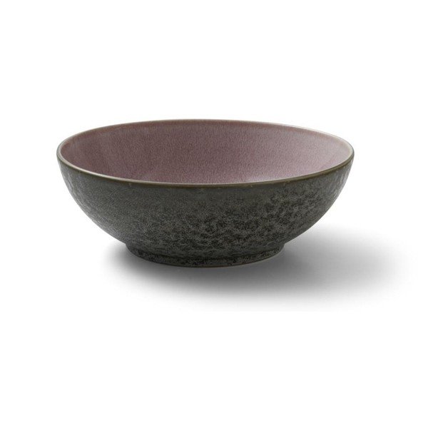 Skleda za solato iz sive keramike z rožnato glazuro Bitz Mensa, premer 30 cm-image-1