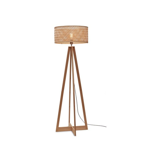 Stoječa svetilka v naravni barvi z bambusovim senčnikom (višina 145 cm) Java – Good&Mojo