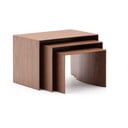 Stranske mizice v orehovem dekorju v kompletu 3 ks 40x60 cm Litto – Kave Home