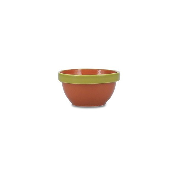 Zelena/oranžna skledica iz kamenine 170 ml Duo – ONA-image-2