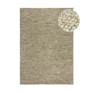 Kaki zelena ročno tkana preproga iz mešanice volne 120x170 cm Minerals – Flair Rugs