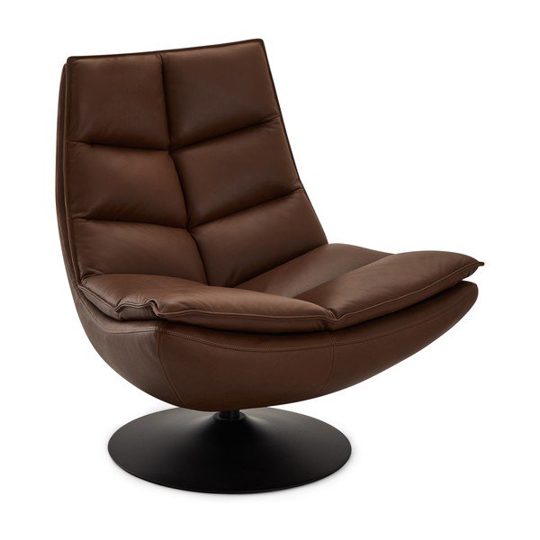 Temno rjav usnjen fotelj Miami – Furnhouse-image-2