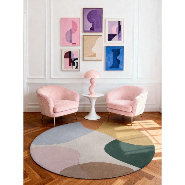 Ročno tkana volnena okrogla preproga ø 200 cm Hackney Clarissa – Ted Baker-image-1